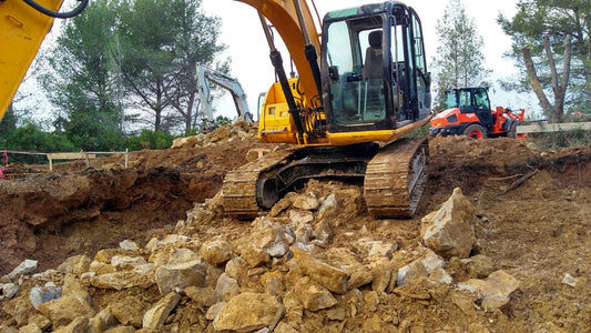 Chantier de terrassement piscine